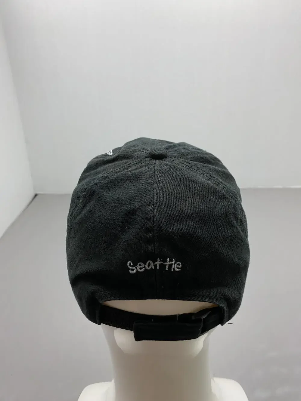 Hat Cap Strap Back One Size Black Kid Tees Fish Shark Embroidered Baseball